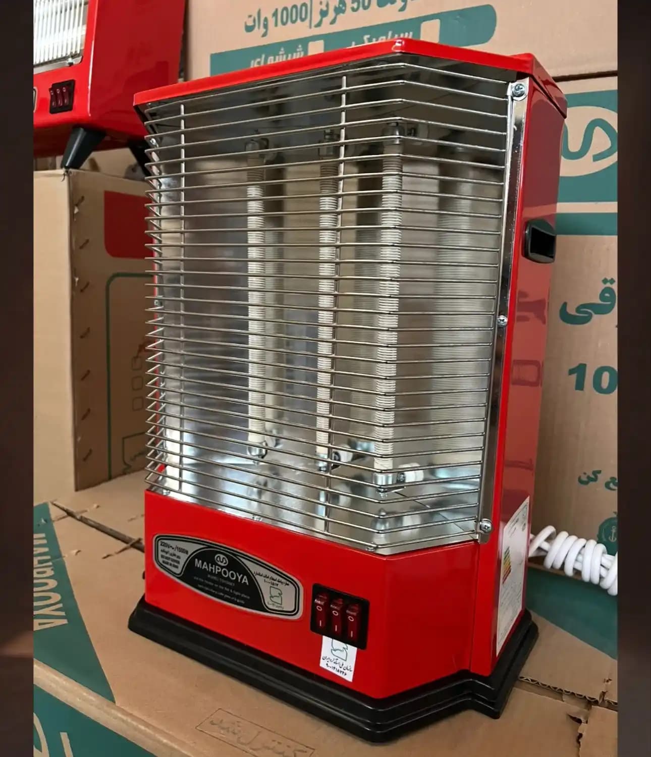 بخاری برقی مه پویا تویوست 1500 وات — تصویر ۲