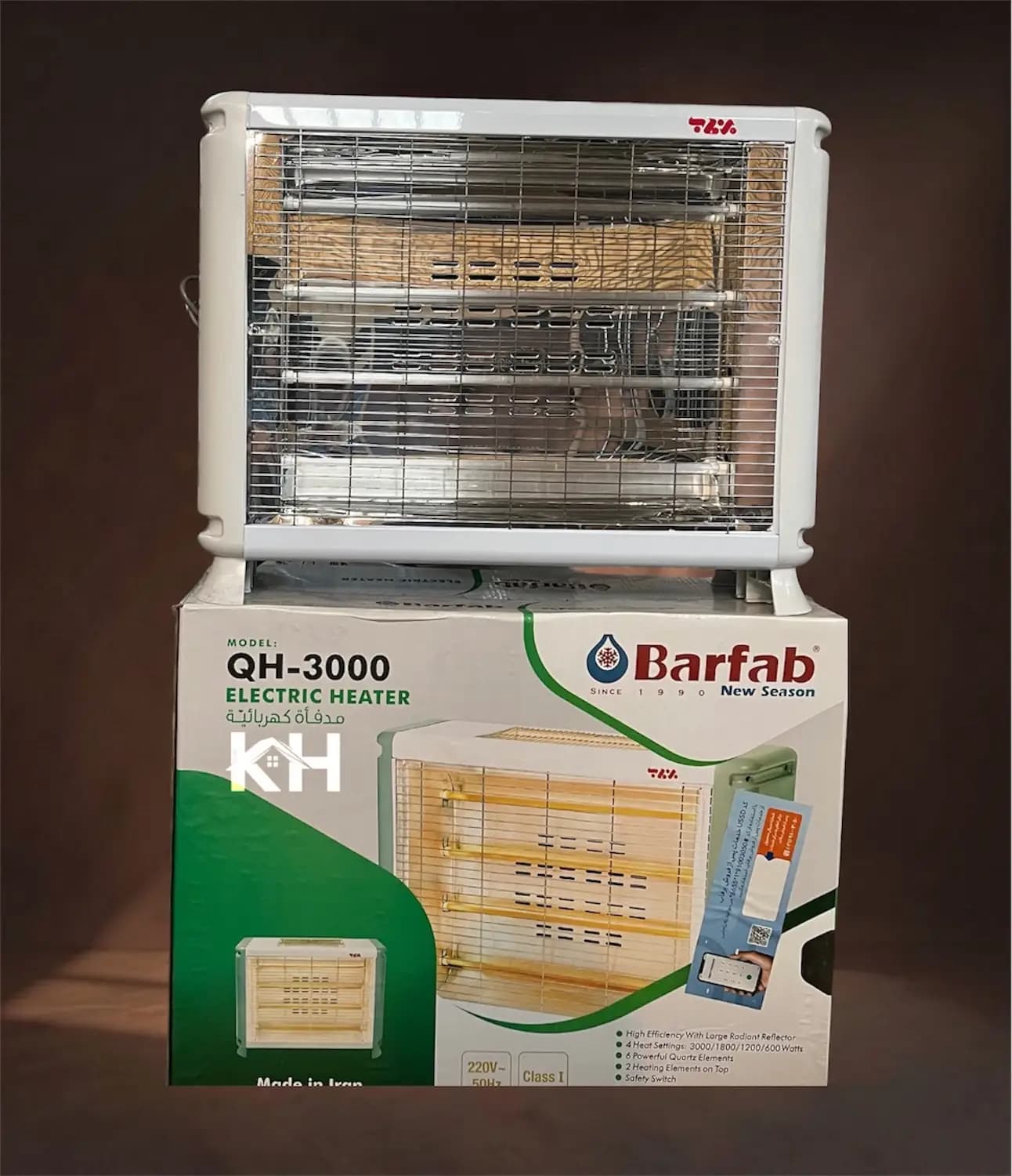 بخاری برقی فن دار برفاب مدل QH_3000