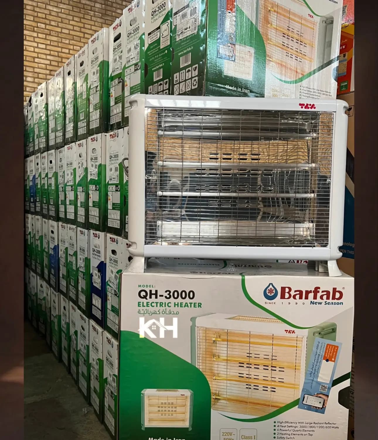بخاری برقی فن دار برفاب مدل QH_3000 — تصویر ۲