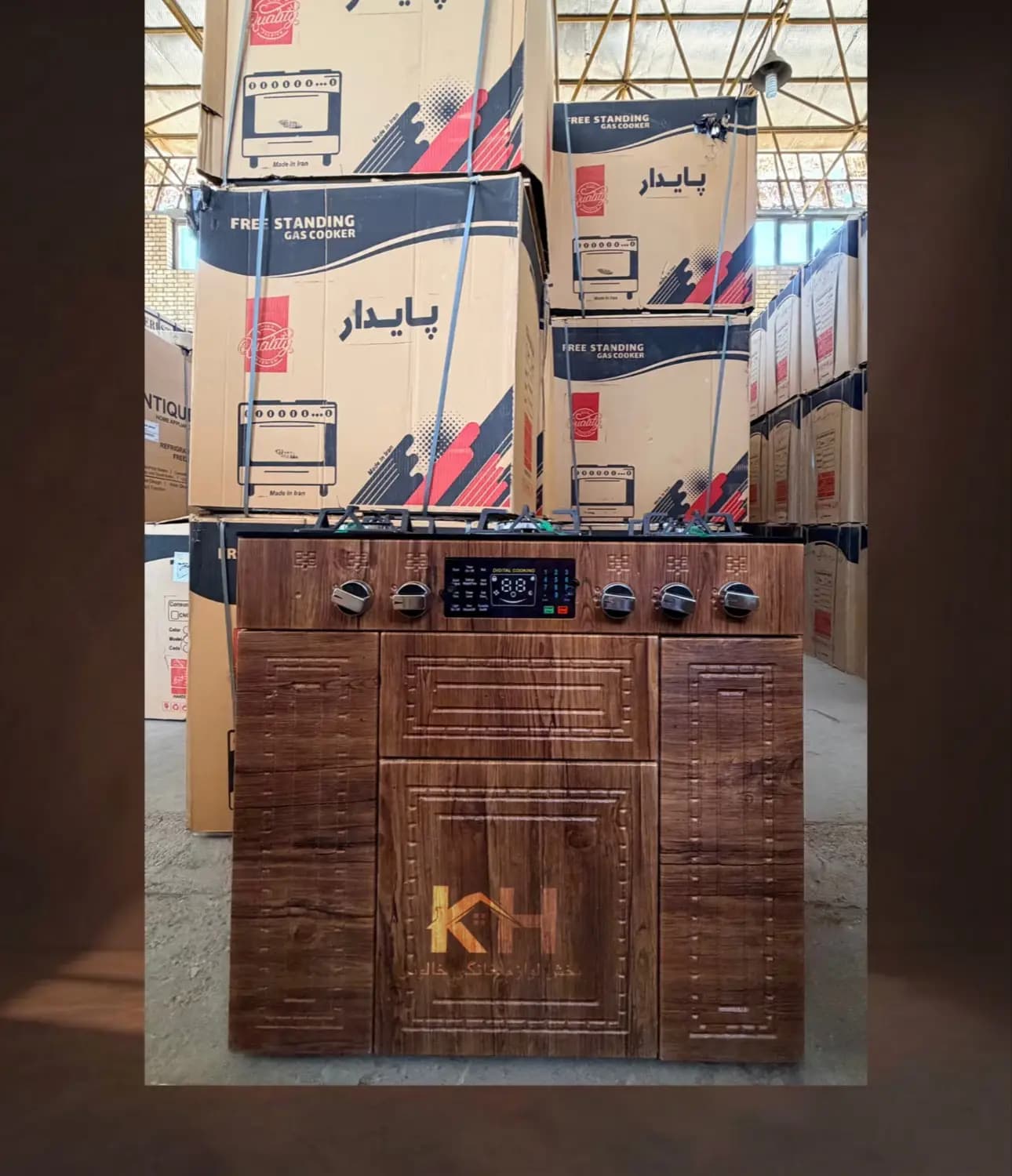 اجاق گاز طرح فر پایدار mdf چهار درب — تصویر ۲