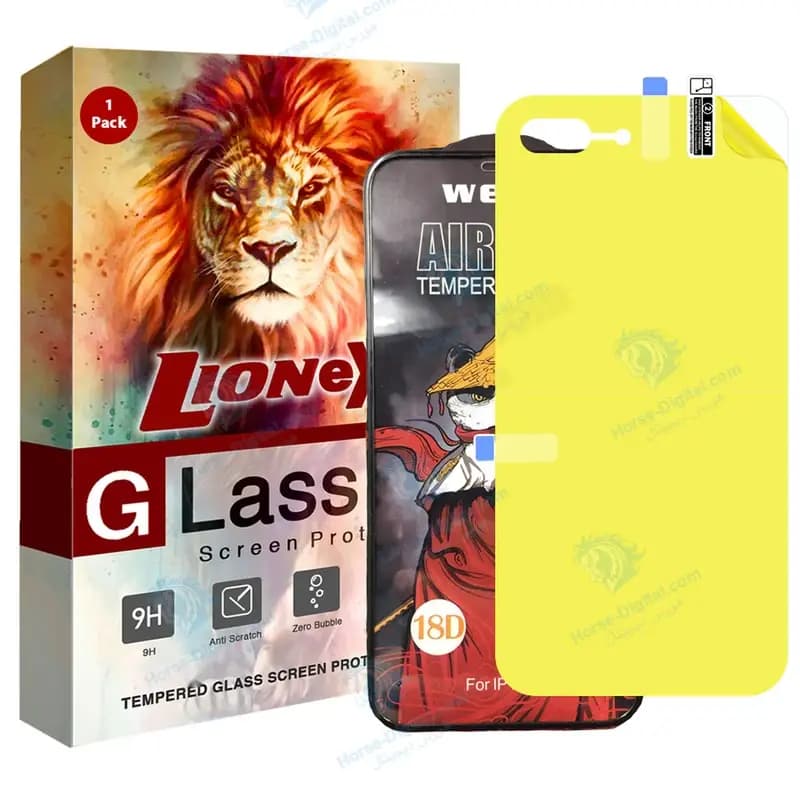 محافظ صفحه نمایش لایونکس مدل 2AIRN مناسب برای گوشی موبایل اپل iPhone 8 Plus به همراه محافظ پشت گوشی