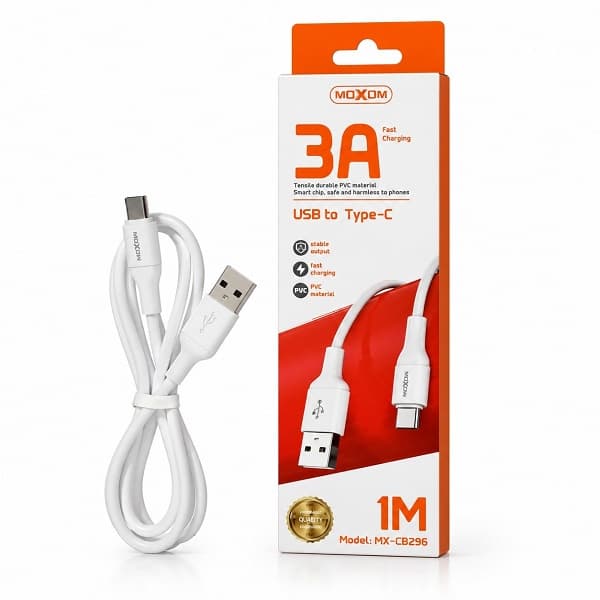 کابل شارژ Type-C Moxom مدل MX-CB296