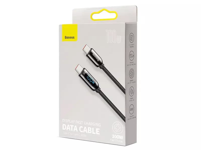 کابل type_c بیسوس Baseus Display Fast Charging Data Cable Type-C to Type-C 100W 1m CATSK-B01 — تصویر ۲