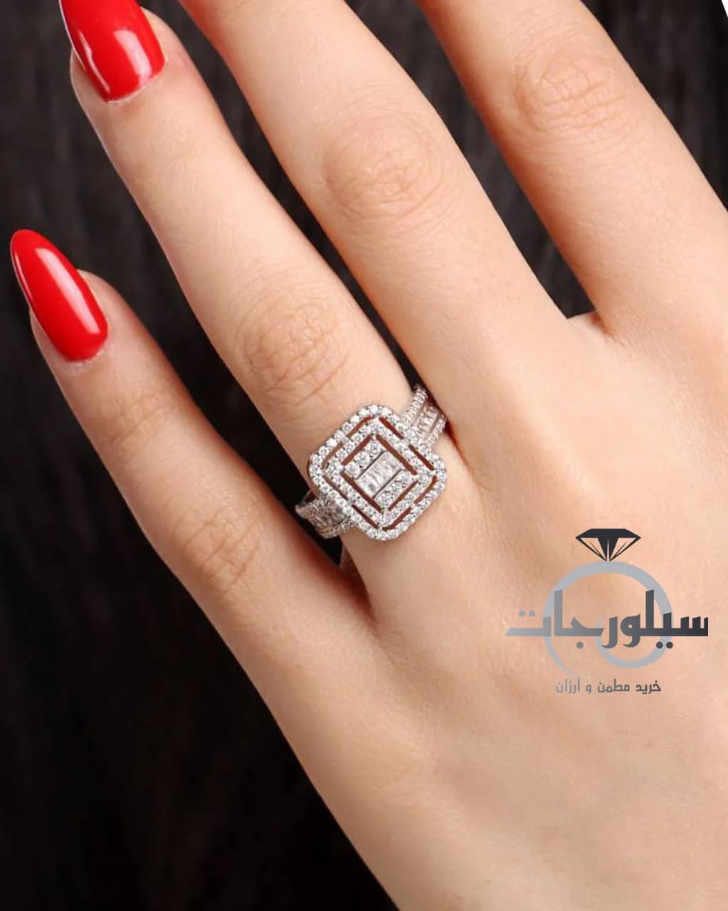انگشتر نقره زنانه کد RG01005