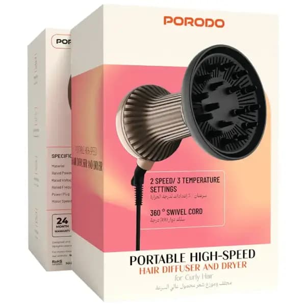 سشوار و حالت دهنده مو پرودو مدل Porodo Hair Diffuser PDLFST593 — تصویر ۲
