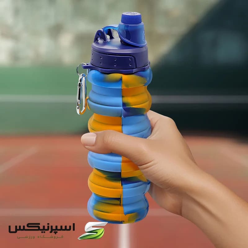 قمقمه تاشو مدل سیلیکونی گنجایش 0.5 لیتر — تصویر ۳