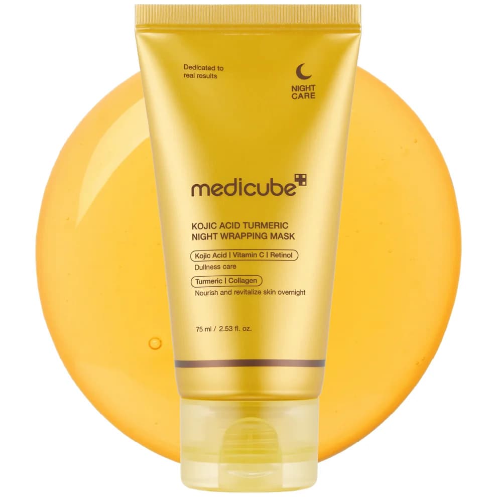 ماسک شبانه کوجیک اسید و زردچوبه مدی کیوب Medicube مدل Kojic Acid Turmeric