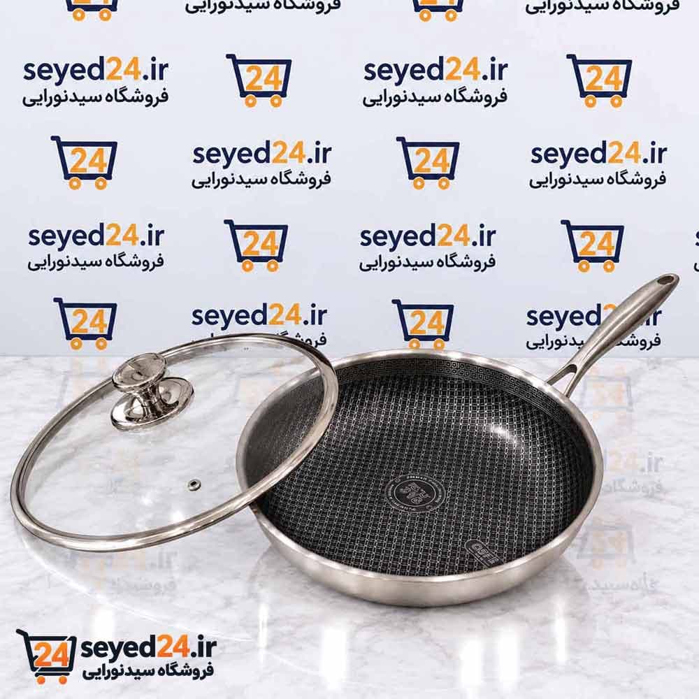 تابه استیل لیزری درب دار OSFE مدل 1758 سایز 30