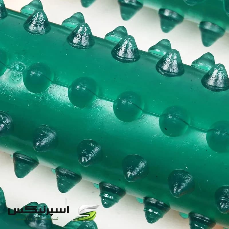 ماساژور دستی پا تنزیب مدل غلطکی دوبل با دو ردیف غلتک برجسته، طراحی ارگونومیک، پایه ضد لغزش، قابلیت ضد آب، بهبود گردش خون، تسکین درد و کاهش استرس، رفع خستگی و سلولیت — تصویر ۳