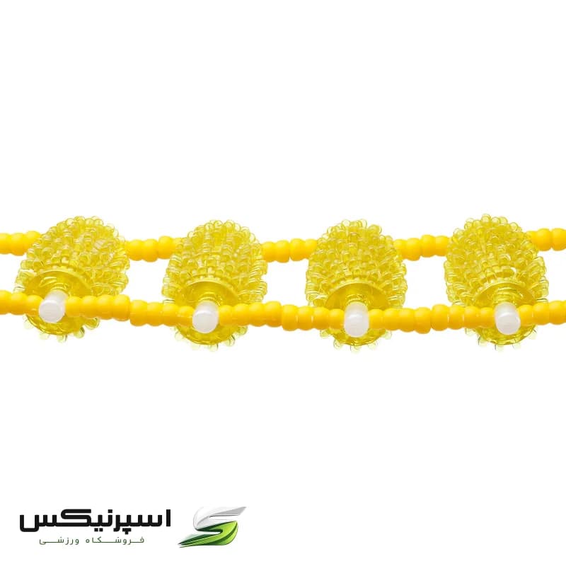 ماساژور دستی کمر تن‌زیب مدل سوزنی با طول 112cm و 9 رول سوزنی کریستالی، دارای 2 دسته پلاستیکی برای ماساژ عمیق، رفع خستگی، کاهش استرس و بهبود خواب — تصویر ۳