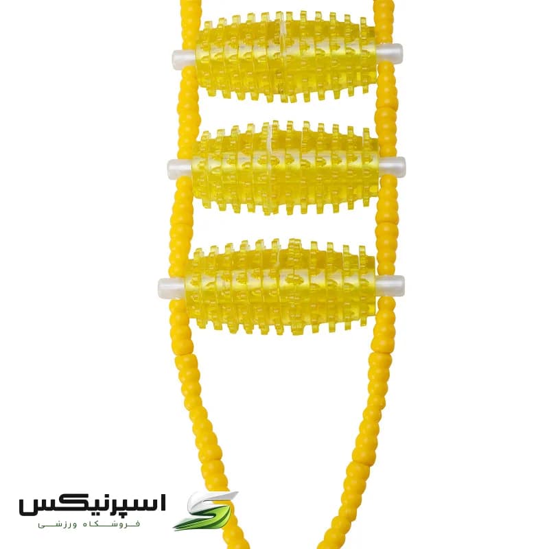 ماساژور دستی کمر تن‌زیب مدل سوزنی با طول 112cm و 9 رول سوزنی کریستالی، دارای 2 دسته پلاستیکی برای ماساژ عمیق، رفع خستگی، کاهش استرس و بهبود خواب — تصویر ۲