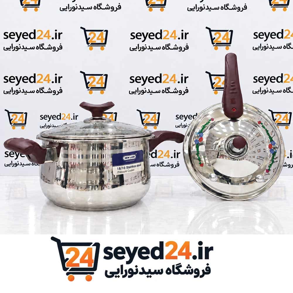 زودپز استیل گلدار نیولند مدل NL-2454 گنجایش ۷ لیتر