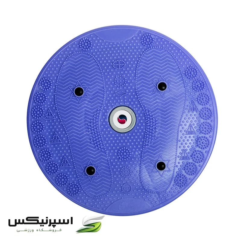 چرخونک تن زیب X با ابعاد 27.5×27.5×3 سانتی‌متر، وزن 520 گرم، ساخته شده از پلاستیک، مناسب تمرینات ایروبیک و تقویت کمر و پاها، همراه با دفترچه و سی‌دی آموزشی