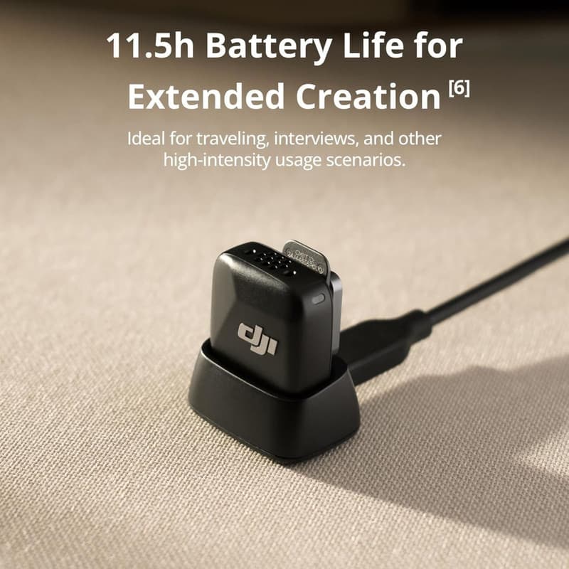 میکروفن بی سیم دی جی آی مدل DJI-mic-mini-transmitter-2TX با درگاه اتصال USB Type-C — تصویر ۸