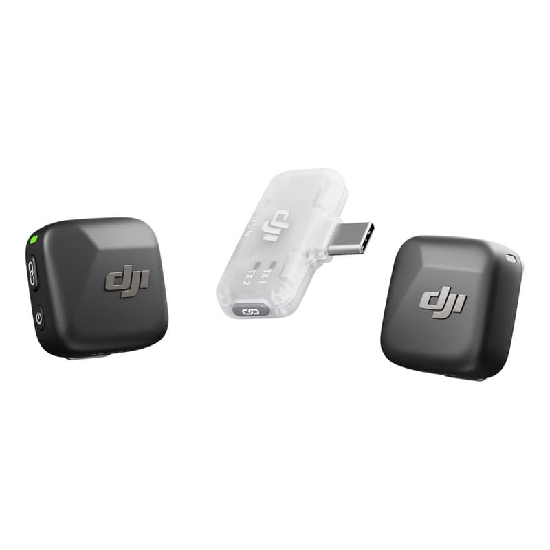 میکروفن بی سیم دی جی آی مدل DJI-mic-mini-transmitter-2TX با درگاه اتصال USB Type-C