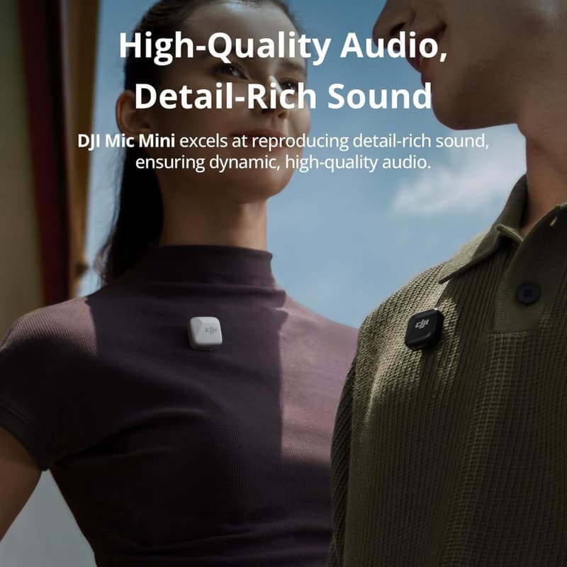 میکروفن بی سیم دی جی آی مدل DJI-mic-mini-transmitter-2TX با درگاه اتصال USB Type-C — تصویر ۵