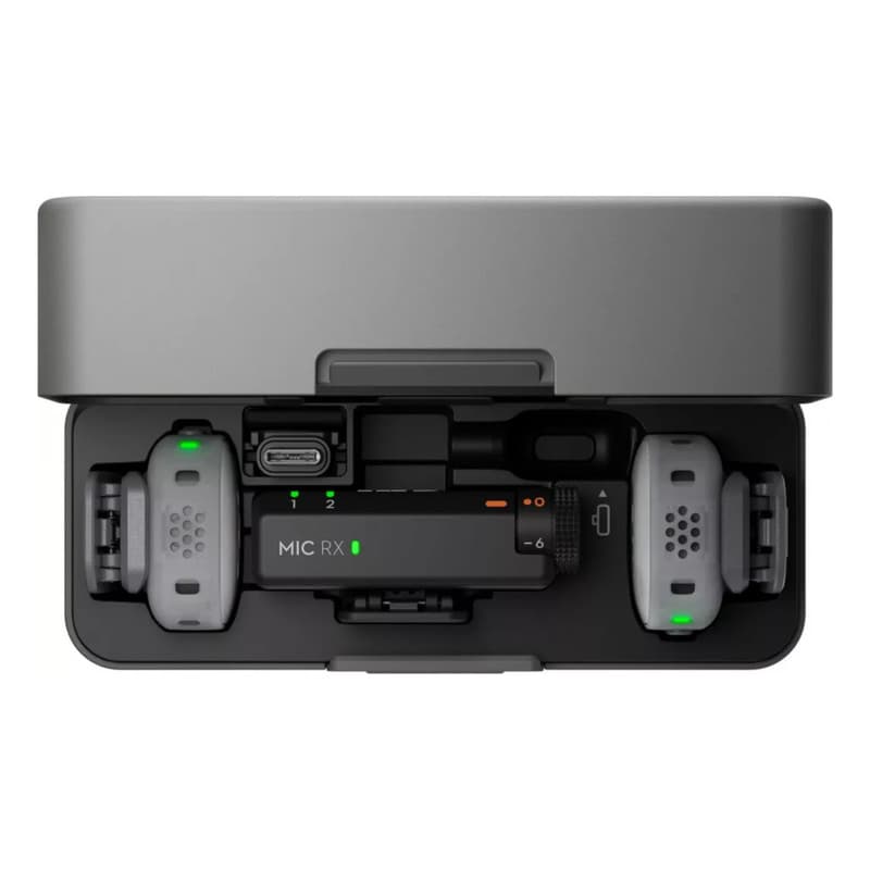 میکروفن یقه ای دی جی آی مدل DJI Mic Mini 2 (2 TX + 1 RX + Charging Case) با درگاه اتصال USB Type-C — تصویر ۵