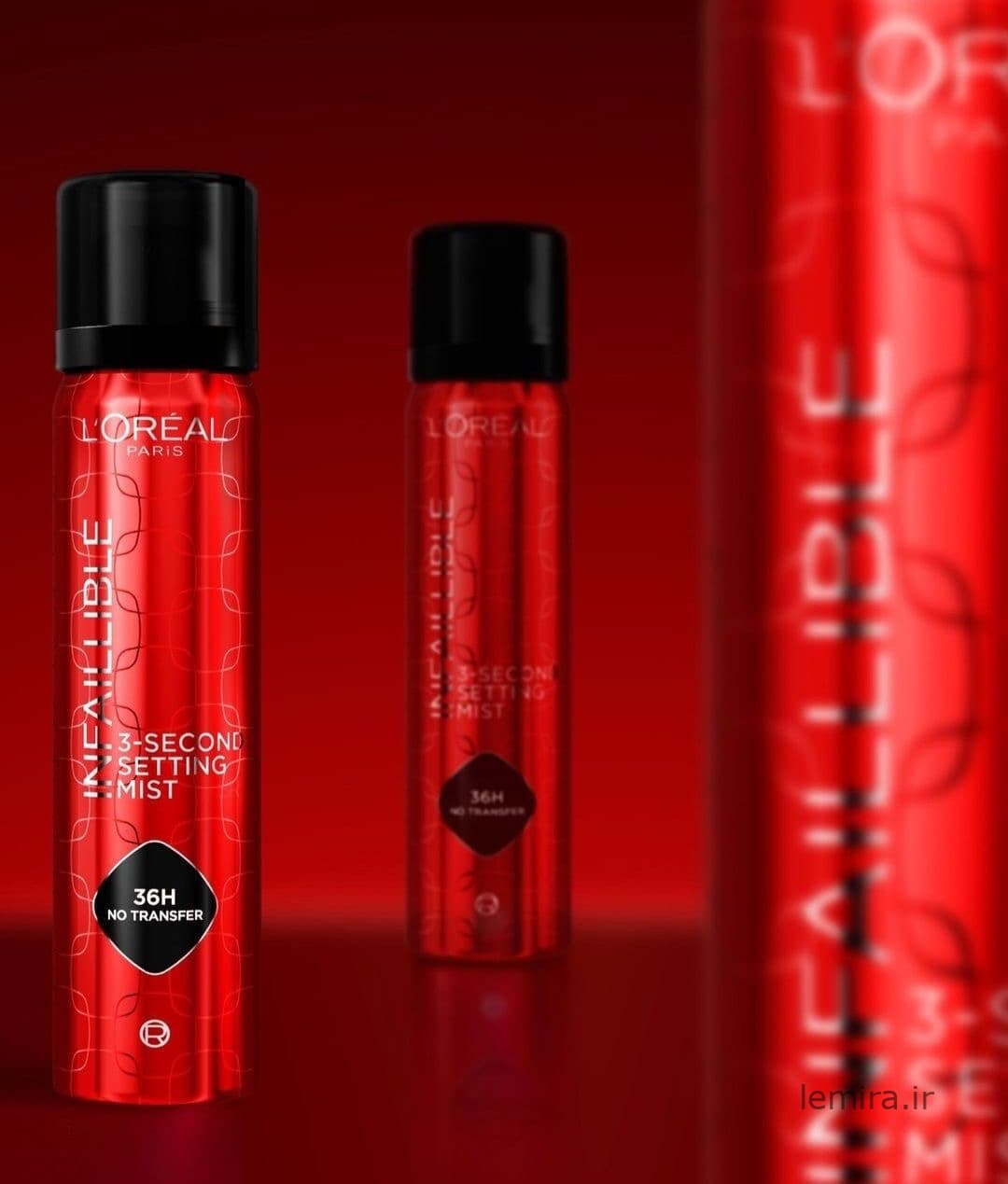 اسپری فیکس آرایش لورآل (قرمز)L’Oreal Paris Infallible 3-Second Setting Spray — تصویر ۲