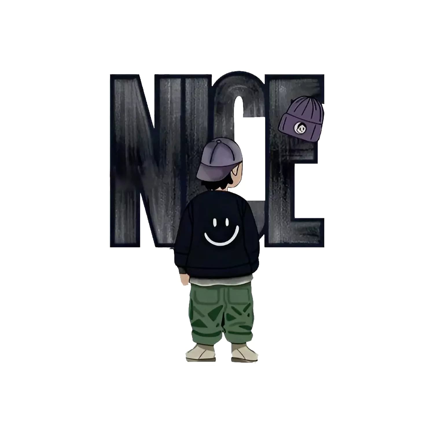 تیشرت پنبه دو نخ طرح NICE استریت — تصویر ۳