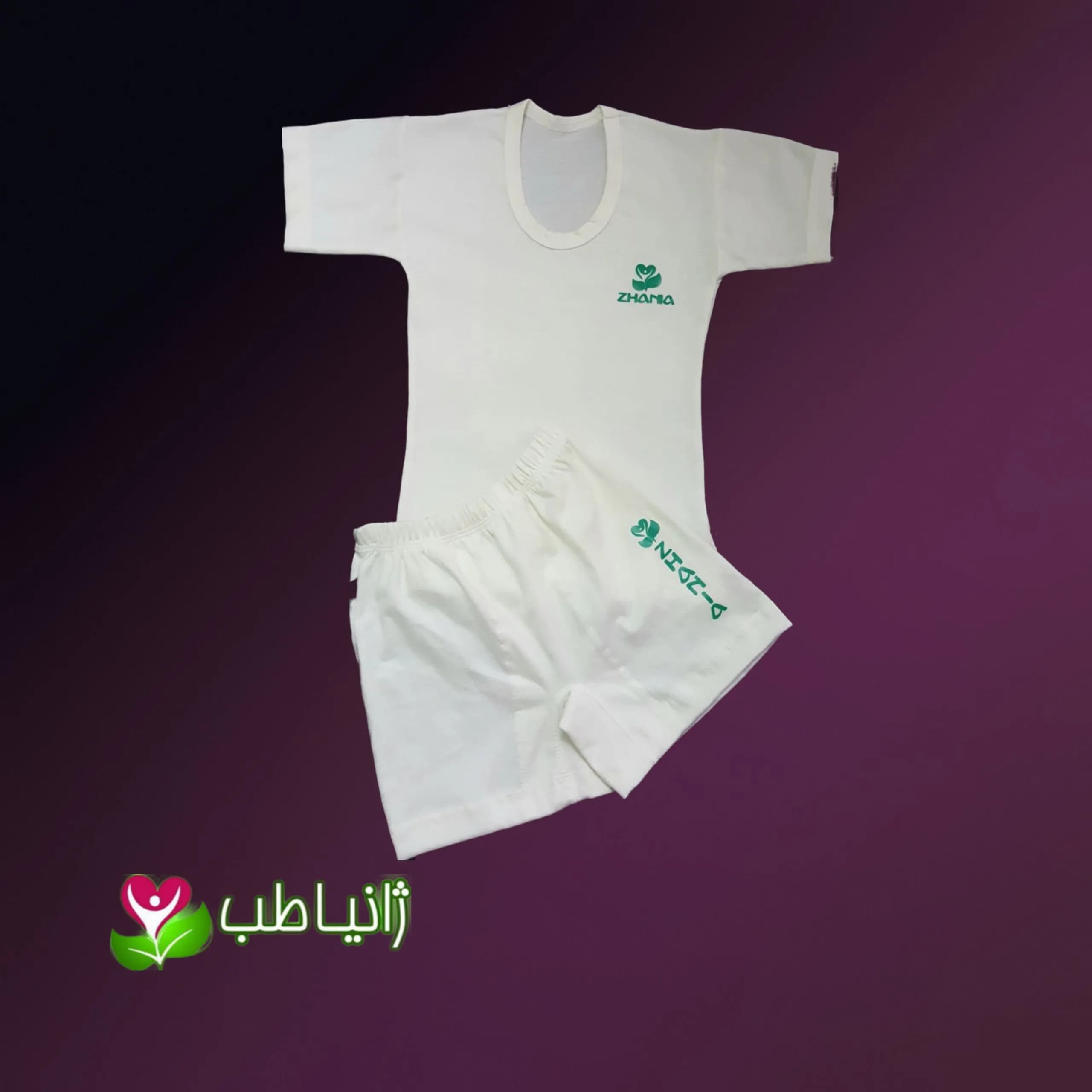 زیرپوش و شورت پادار بچه گانه ژانیاطب صدرصد نخی گیاهی ضد بو و قارچ مناسب پسرانه و دخترانه — تصویر ۴
