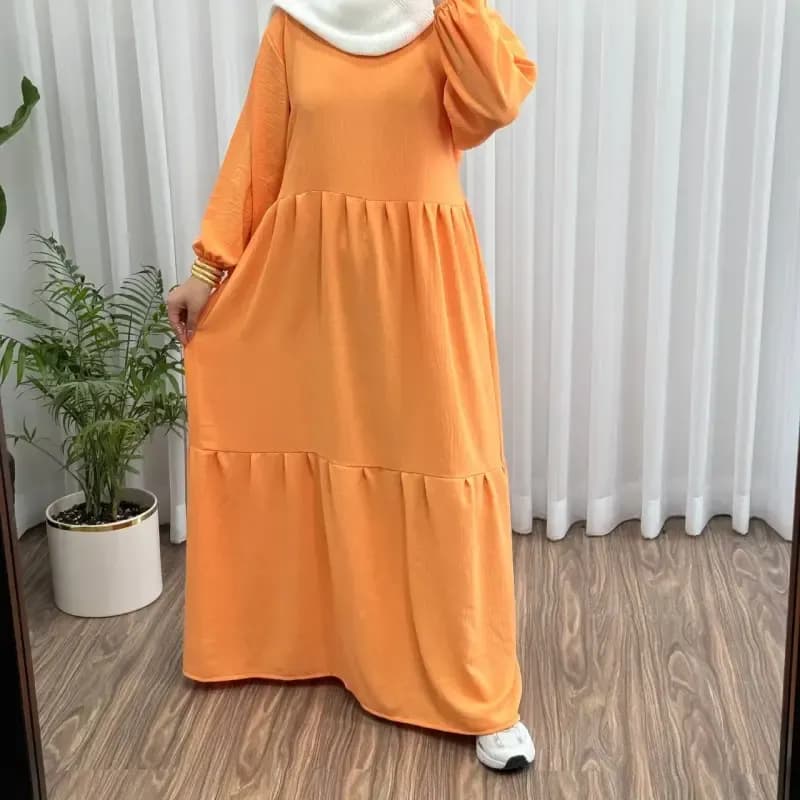 پیراهن ساحلی زنانه دریا مدل آیدا جنس ابروباد فری سایز مناسب تا سایز 48 قد 135 چروک نمیشود سایه نمیندازد — تصویر ۶