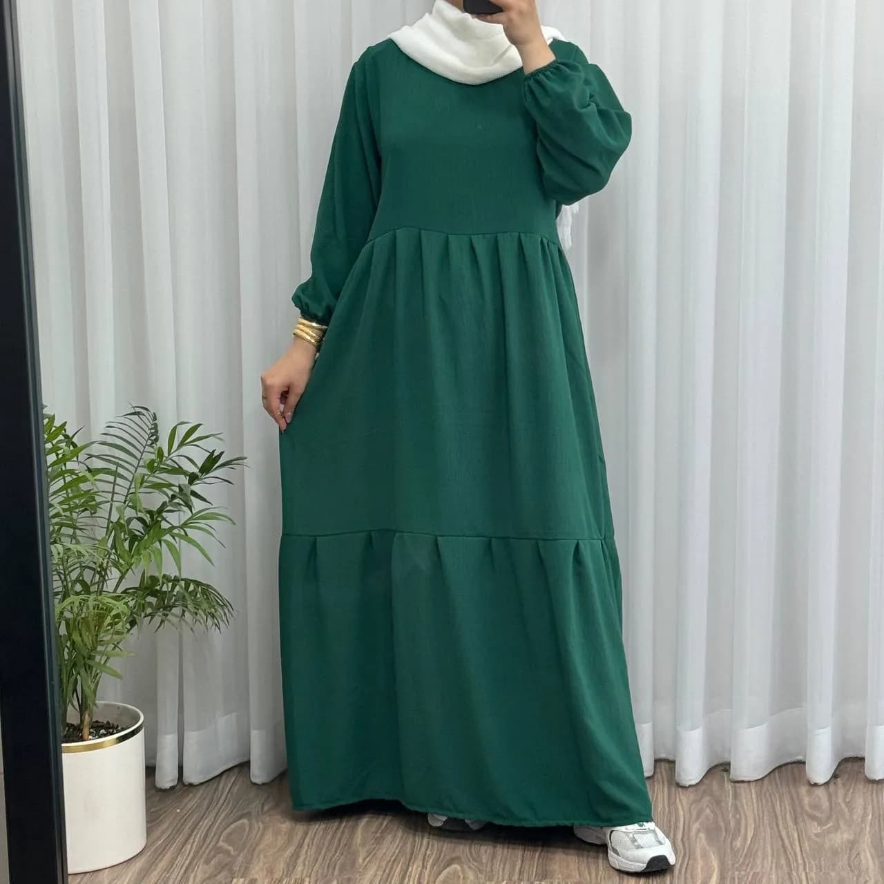 پیراهن ساحلی زنانه دریا مدل آیدا جنس ابروباد فری سایز مناسب تا سایز 48 قد 135 چروک نمیشود سایه نمیندازد — تصویر ۱۰