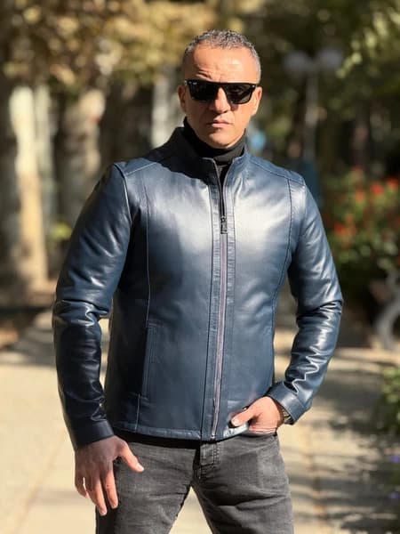 کت مردانه چرم مدل برنیس جنس چرم — تصویر ۵