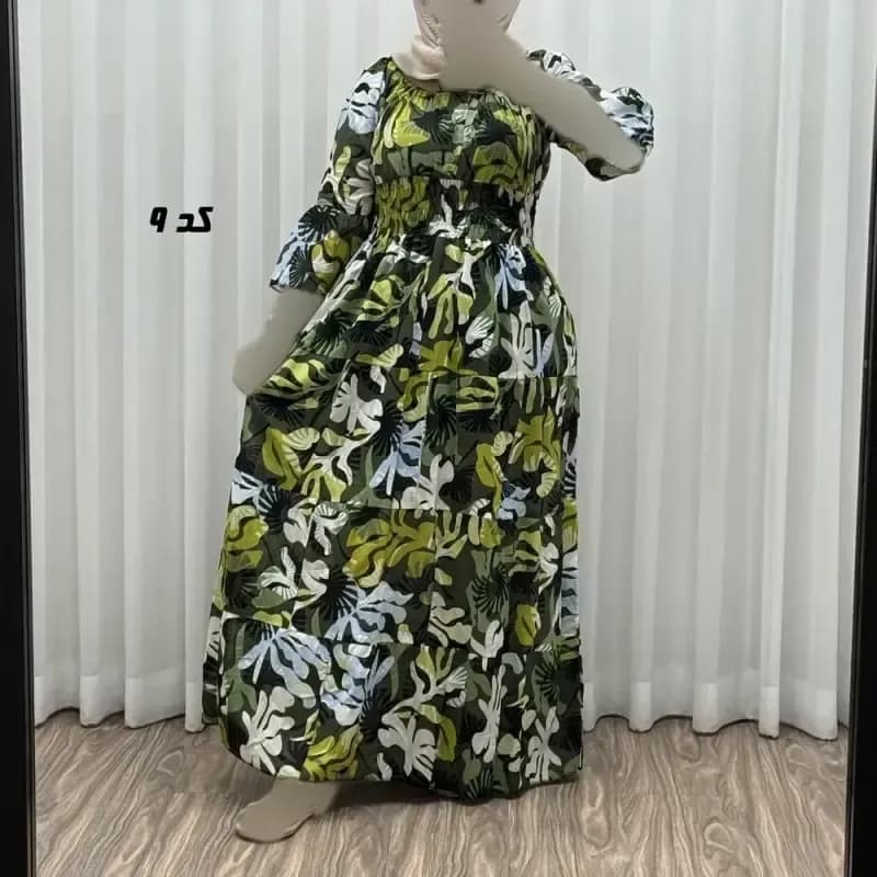 پیراهن عروسکی نخی زنانه و دخترانه فری سایز مناسب تا 44 — تصویر ۴