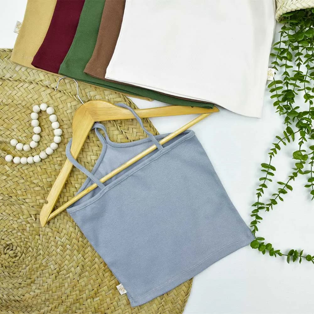 تاپ کبریتی زنانه بند ضربدری فری سایز — تصویر ۱۰