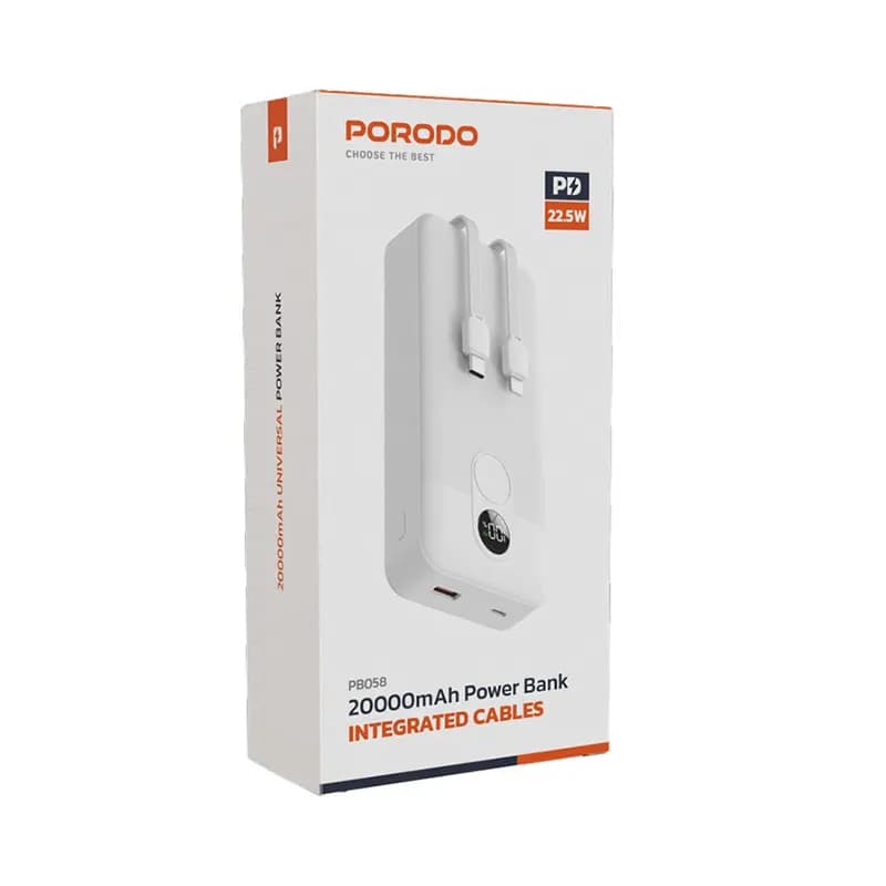 پاوربانک پرودو مدل PORODO PD-PBFCH058 Porodo PD-PBFCH058-BK Power Bank — تصویر ۴