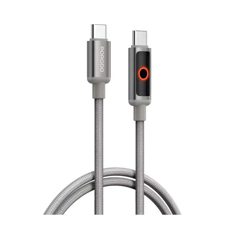 کابل شارژ پرودو مدل PORODO PDCBL0045GY Porodo PDCBL0045GY Charging Cable