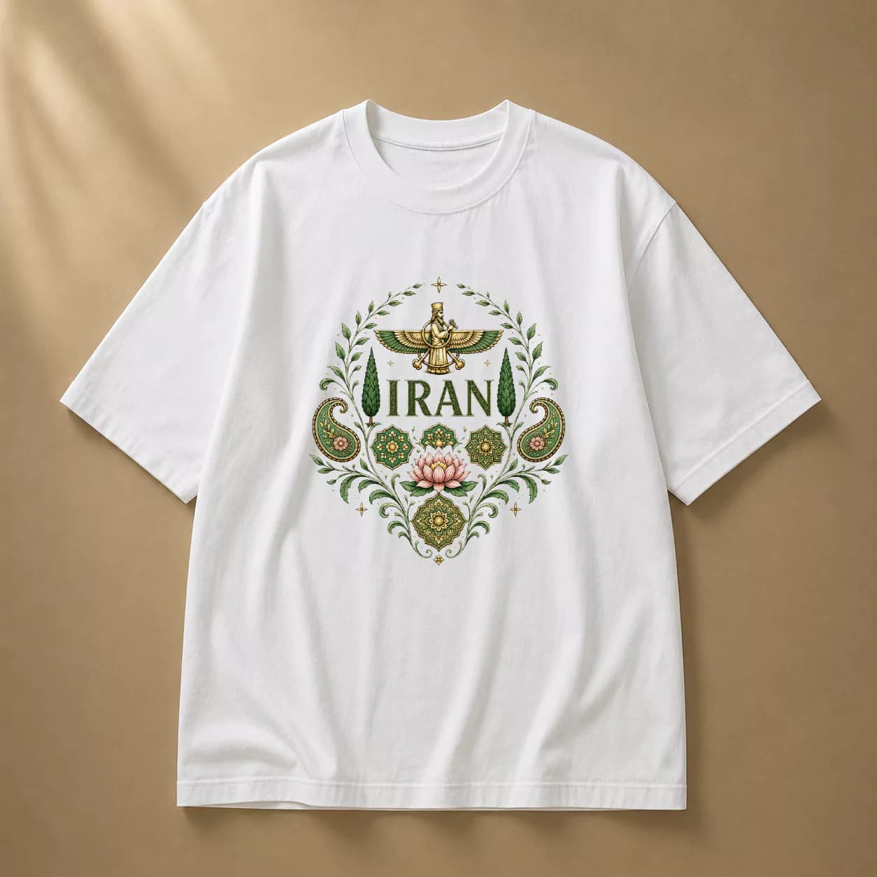تیشرت پنبه دو نخ طرح ایران فروهر — تصویر ۵