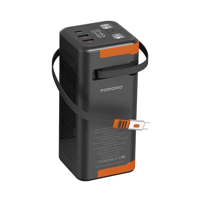 پاوربانک پرودو مدل PORODO Pd-pbfch093-bk Porodo PDPBFCH093BK Power Bank — تصویر ۲