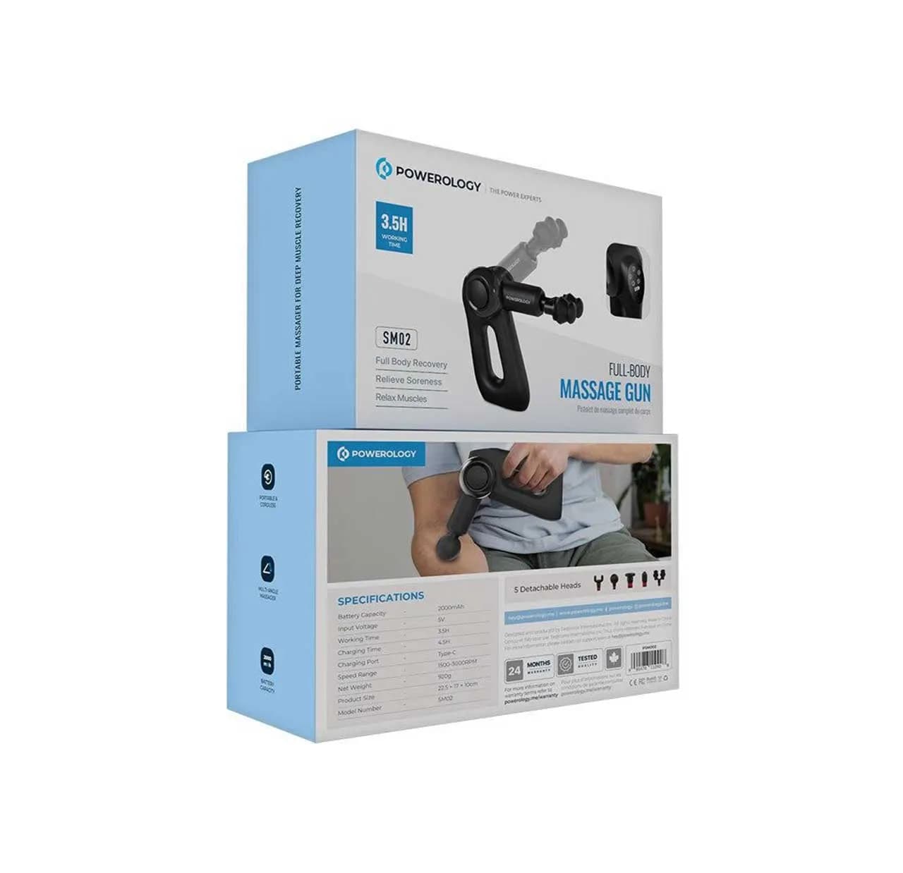 ماساژور تفنگی پاورولوژی مدل SM02 Massage gun — تصویر ۴