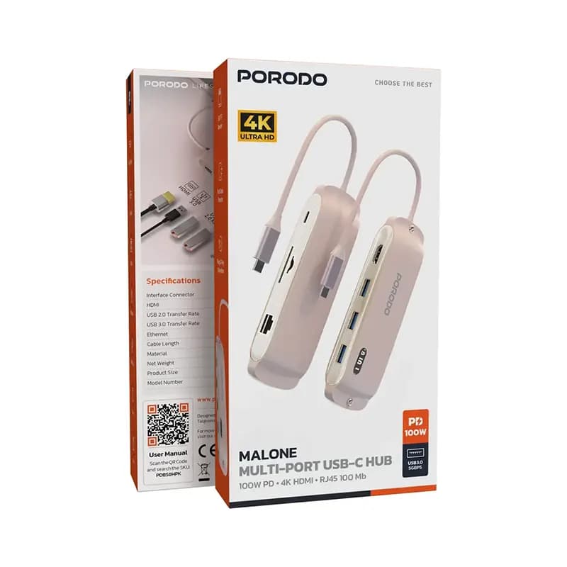 هاب مبدل 8 در 1 پرودو مدل Malone PDBS8HPK — تصویر ۳
