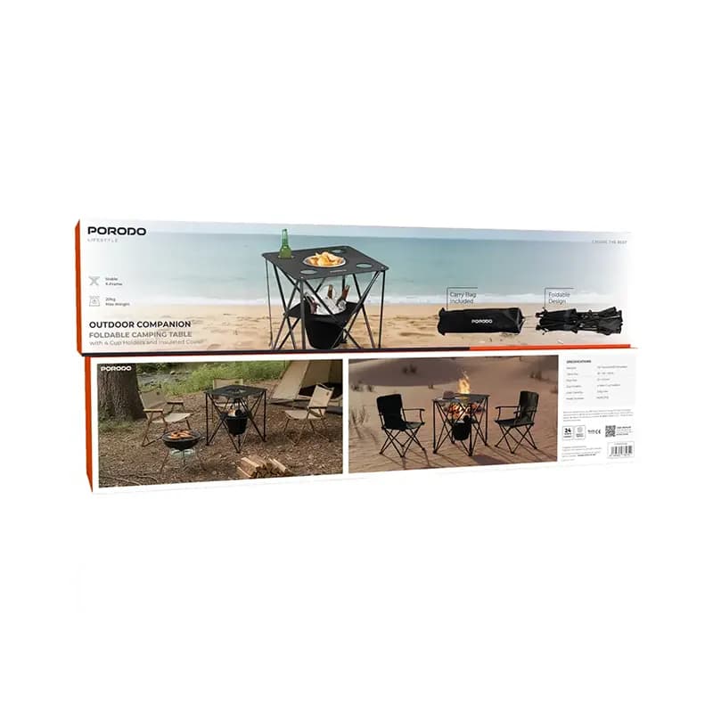 میز کمپینگ تاشو پرودو مدل PORODO PDRS2355BK — تصویر ۷