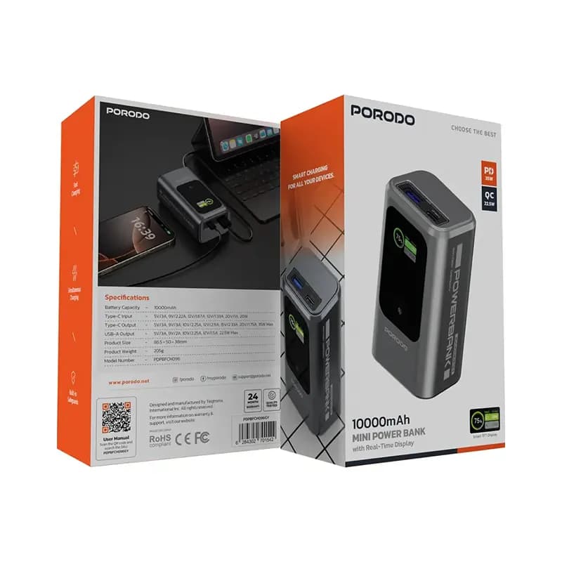 پاوربانک پرودو مدل PORODO PDPBFCH096GY — تصویر ۴