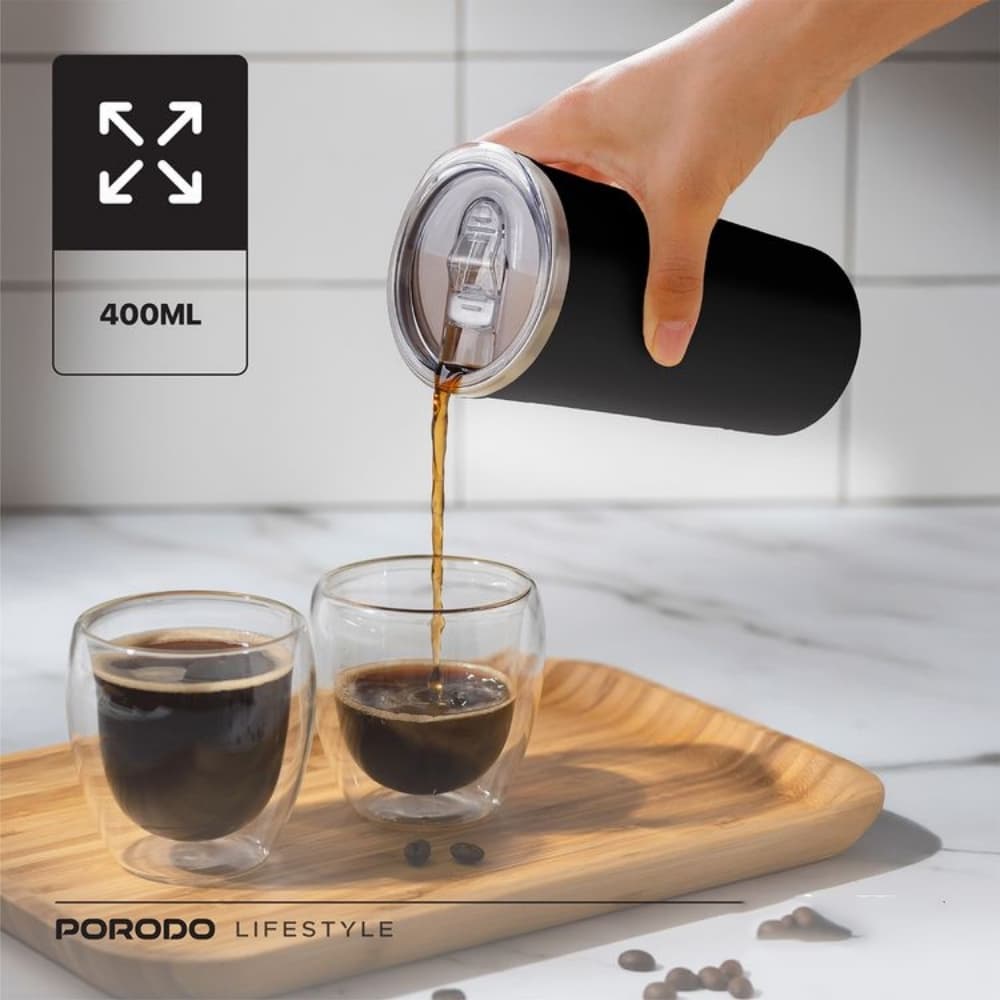 ماگ همزن دار پرودو Porodo Auto-Stirring Insulated Mug PD-LFST138 – مشکی — تصویر ۴