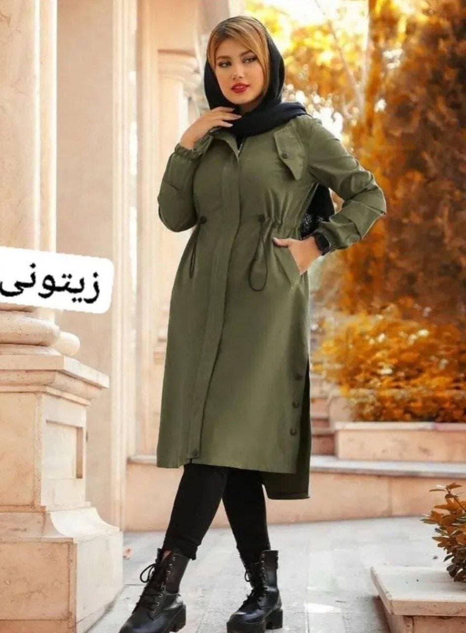 مانتو بارونی بلند میکرو زنانه و دلنشین — تصویر ۵