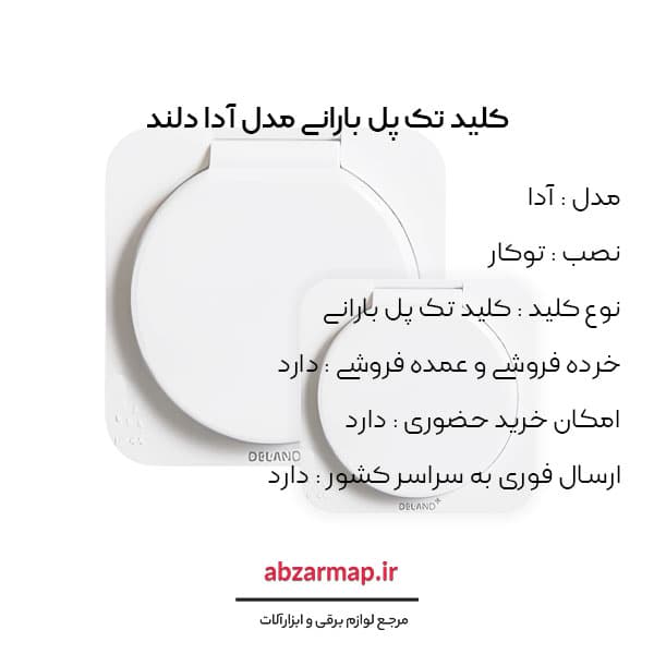 کلید تک پل بارانی مدل آدا دلند — تصویر ۳