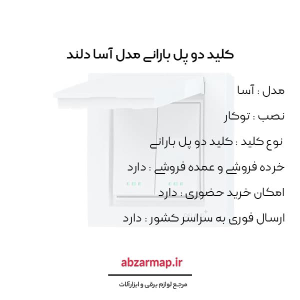 کلید دو پل بارانی دلند مدل آسا — تصویر ۳