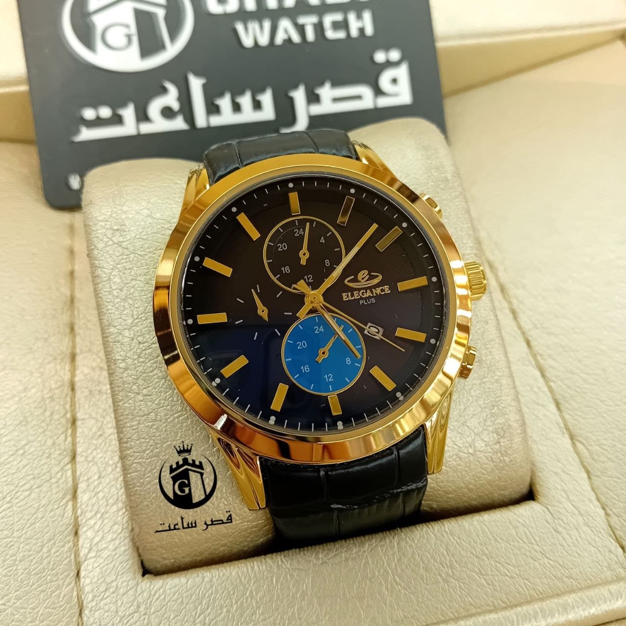 ساعت مردانه الگانس بند چرم در3رنگ E38 — تصویر ۲