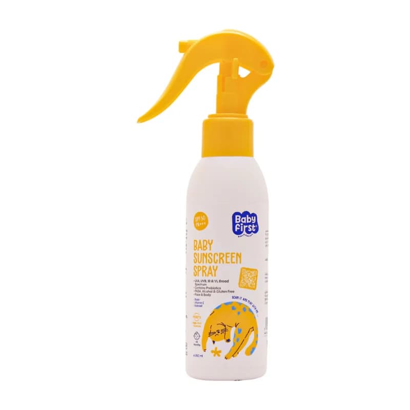 اسپری ضدآفتاب SPF50 کودکان بیبی فرست سی گل 150میل