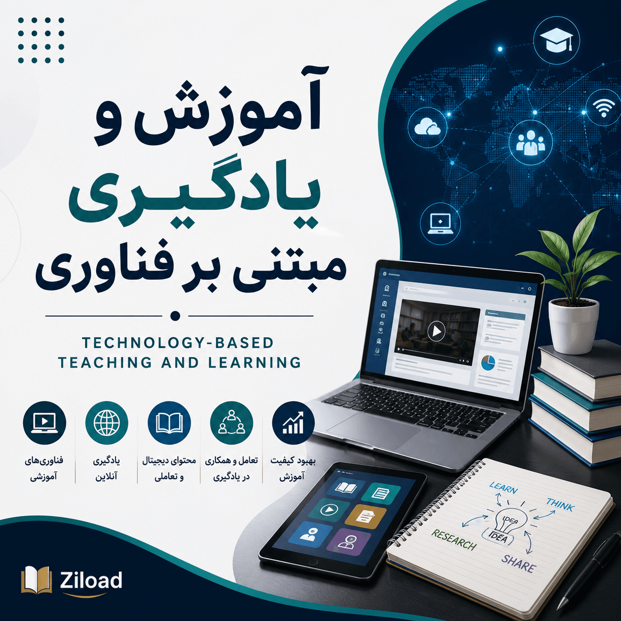 دانلود پاورپوینت آموزش و یادگیری مبتنی بر فناوری (Technology-Based Teaching and Learning)