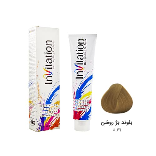 اینویتیشناینویتیشنرنگ مو اینویتیشن شماره ۸.۳۱ رنگ بلوند بژ روشن