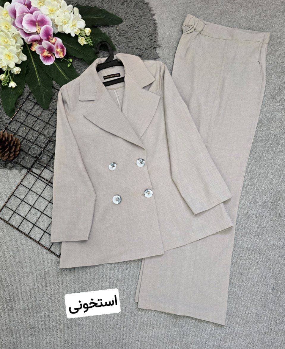 کت شلوار بزیاق طراحی چشم نواز زنانه — تصویر ۷