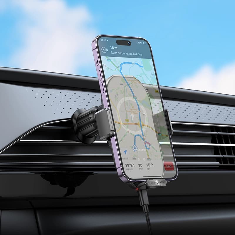 پایه نگهدارنده و شارژر بی سیم تلفن همراه بروفون مدل BH205 — تصویر ۷