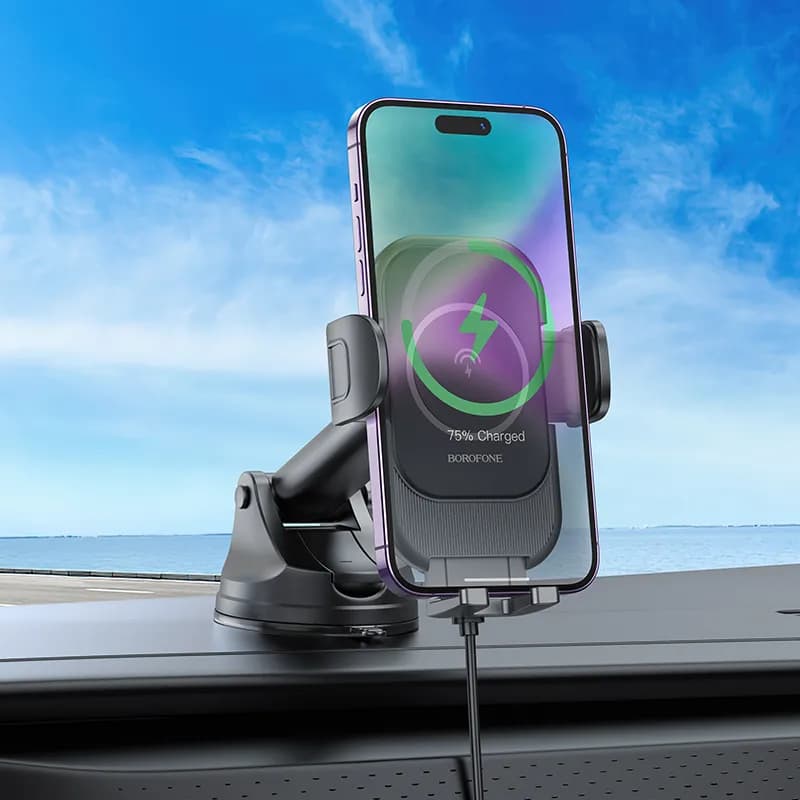 پایه نگهدارنده و شارژر وایرلس تلفن همراه بروفون مدل BH203 — تصویر ۷
