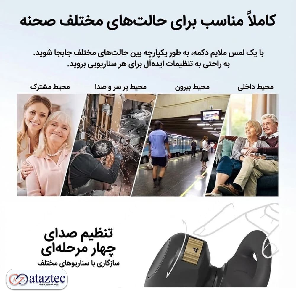 سمعک دیجیتال دو گوش آیجویر TS_601D | دارای قابلیت Noise Cancelling — تصویر ۳