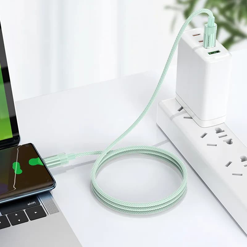 کابل شارژ 60 وات تایپ سی به تایپ سی بروفون مدل BU44 — تصویر ۸